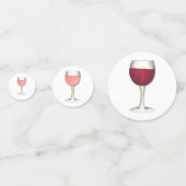 Wijnliefhebber Rode glazen Wijnmakerij Cocktail Pa Confetti (Achterkanten)