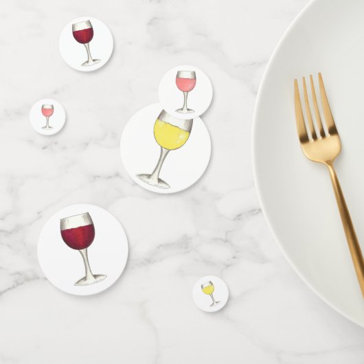 Wijnliefhebber Rode glazen Wijnmakerij Cocktail Pa Confetti (Groep)