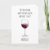 Wijnliefhebber Rood Moederdag Merlot Kaart (Voorkant)