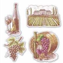 wijnliefhebber set sticker