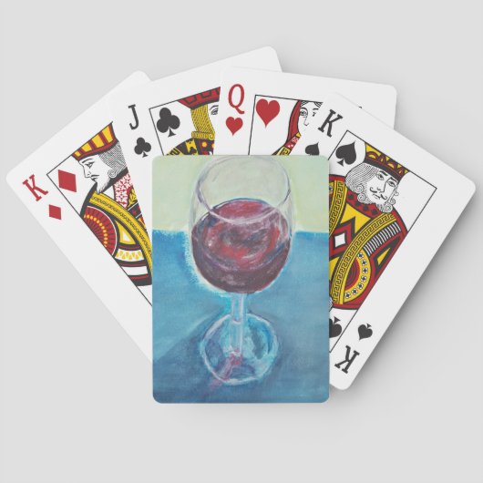 Wijnliefhebber Speelkaarten | Rode wijn kunstspel (Achterkant)