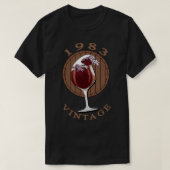 Wijnliefhebber Verjaardag 1983  T-shirt (Design voorkant)