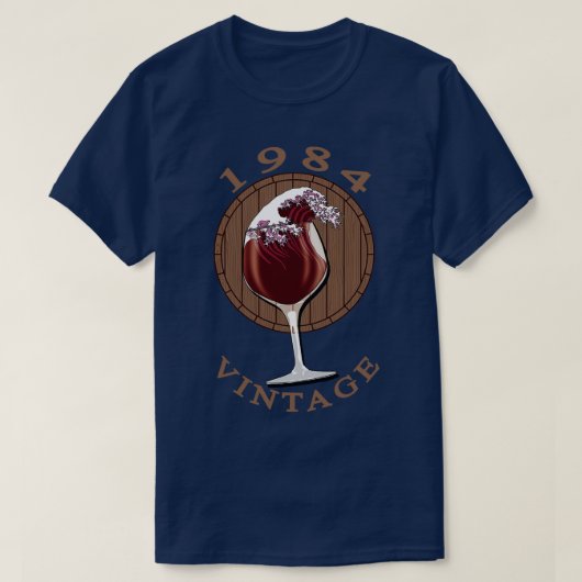 Wijnliefhebber Verjaardag 1984 T-shirt (Design voorkant)