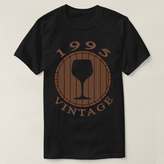 Wijnliefhebber verjaardag 1995 t-shirt (Design voorkant)
