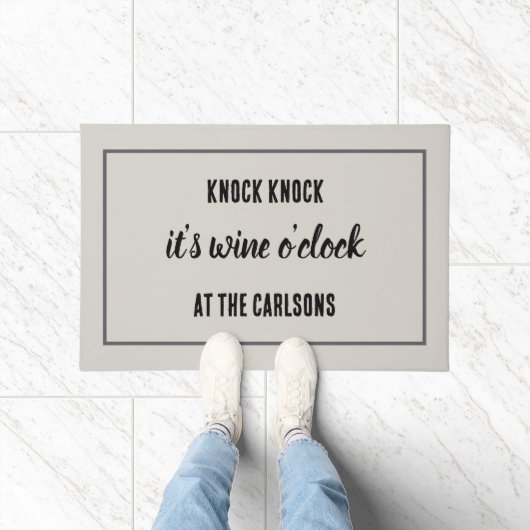 Wijnliefhebber Wine O'Clock Deurmat (Binnen)