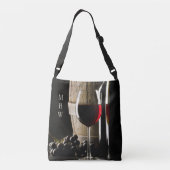 Wijnliefhebber's aangepaste monogram zakken crossbody tas (Achterkant)