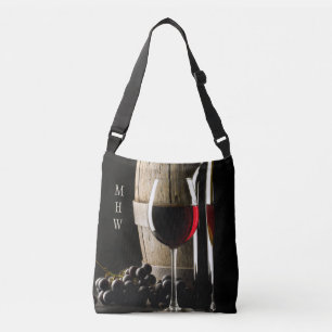 Wijnliefhebber's aangepaste monogram zakken crossbody tas