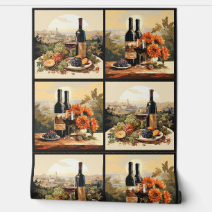 Wijnliefhebbers Behang