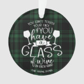 Wijnliefhebbers cadeau Grappig 2020 Covid Christma Ornament (voorkant)