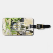 Wijnliefhebbers Cadeau - Stijlvol MONOGRAMM Geïllu Bagagelabel (Voorkant horizontaal)