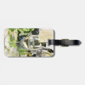 Wijnliefhebbers Cadeau - Stijlvol MONOGRAMM Geïllu Bagagelabel (Achterkant horizontaal)