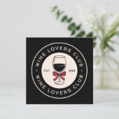 Wijnliefhebbers club kaart (Staand voorkant)