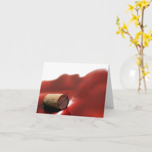 Wijnliefhebbers "UnCorKed" Opmerking Kaart (Gele Bloem)