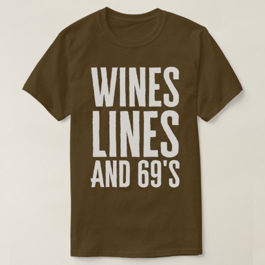 Wijnlijnen en 69s t-shirt (Design voorkant)