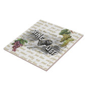 wijnlijst druiven Trivet Tile Tegeltje (Zijkant)