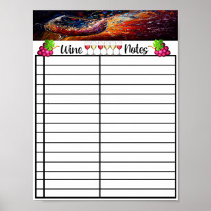 Wijnlijst Laat je organiseren Poster