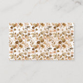 Wijnloterijticketkaart Herfst Bruiloft Plaatskaartje (Achterkant)