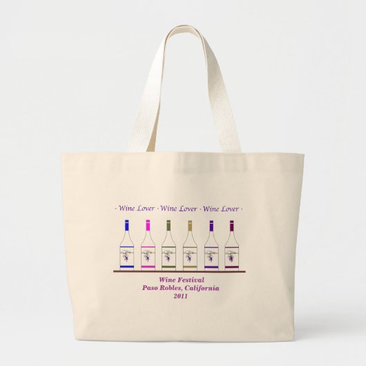 WIJNLOVER_PASO ROBLES, CA GROTE TOTE BAG (Voorkant)