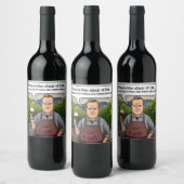 Wijnmaker, wijngaard, wijn is het levenselixer etiket (Flessen)