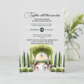 Wijnmakerij al fresco dineren groen grijs Italiaan Kaart (Staand voorkant)