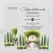 Wijnmakerij al fresco dineren groen grijs Italiaan Kaart (Voorkant / Achterkant)