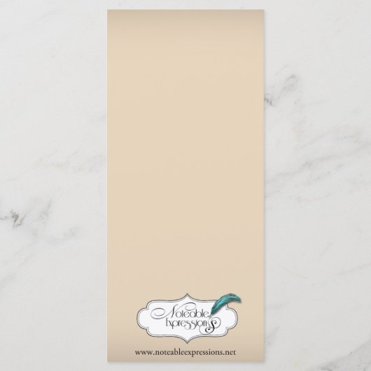  wijnmakerij bruiloft menu (Achterkant)