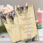 Wijnmakerij Bruiloft Menu Romantisch, Rustiek,