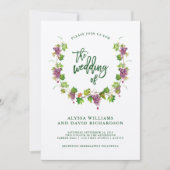 Wijnmakerij bruiloft met rustieke typografie | Kra Kaart (Voorkant)