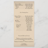 wijnmakerij bruiloft programma programmakaart (Achterkant)