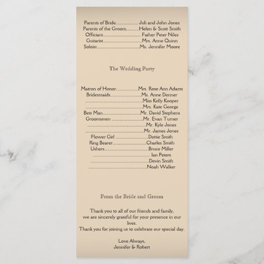  wijnmakerij bruiloft programma programmakaart (Achterkant)