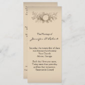 wijnmakerij bruiloft programma programmakaart (Voorkant / Achterkant)