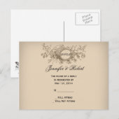wijnmakerij bruiloft RSVP Uitnodiging Briefkaart (Voorkant / Achterkant)