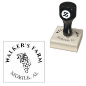  wijnmakerij druiven monogram Stempel (Gestempeld)