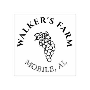  wijnmakerij druiven monogram Stempel