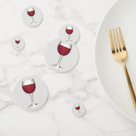 Wijnmakerij glazen fles rode wijn proeven wijngaar confetti