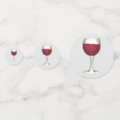 Wijnmakerij glazen fles rode wijn proeven wijngaar confetti (Voorkanten)