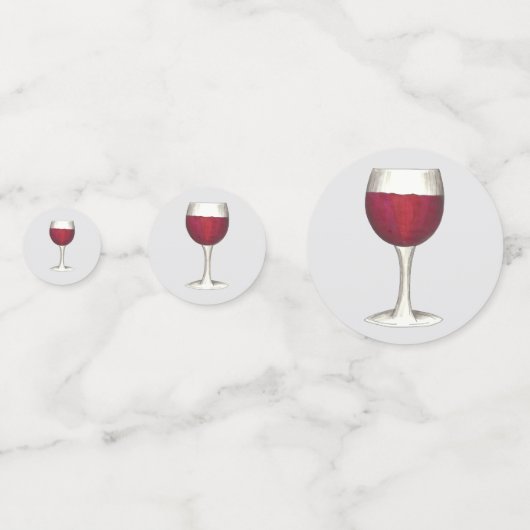 Wijnmakerij glazen fles rode wijn proeven wijngaar confetti (Voorkanten)