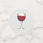 Wijnmakerij glazen fles rode wijn proeven wijngaar confetti (Kleine voorkant)