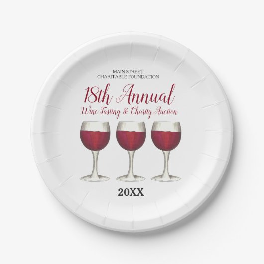 Wijnmakerij glazen fles rode wijn proeven wijngaar papieren bordje (Voorkant)