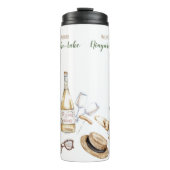 Wijnmakerij Meisjesweekend Afscheidsetentje Thermosbeker (Voorkant)