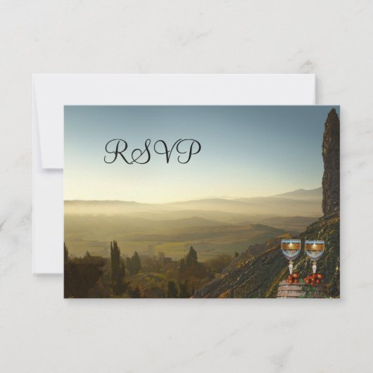 Wijnmakerij of Wijngaard RSVP-kaart met wijnthema Kaart (Voorkant)