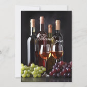Wijnmakerij of Wijngaard Wijn Trouwfoto Bedankkaart (Voorkant)