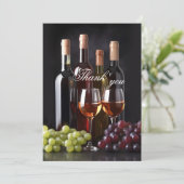 Wijnmakerij of Wijngaard Wijn Trouwfoto Bedankkaart (Staand voorkant)