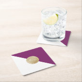Wijnmakerij paarse minimalistische moderne bruilof kartonnen onderzetters (Insitu)
