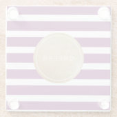 Wijnmakerij paarse minimalistische moderne trouwst glazen onderzetter (Achterkant)