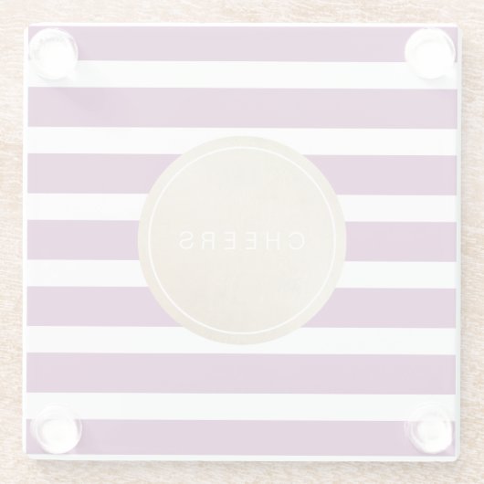 Wijnmakerij paarse minimalistische moderne trouwst glazen onderzetter (Achterkant)