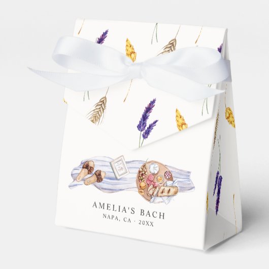 Wijnmakerij Picknick Cottage Bachelorette Bedankdoosjes (Voorkant Zijde)