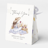 Wijnmakerij Picknick Cottage Bachelorette Bedankdoosjes (Achterkant)