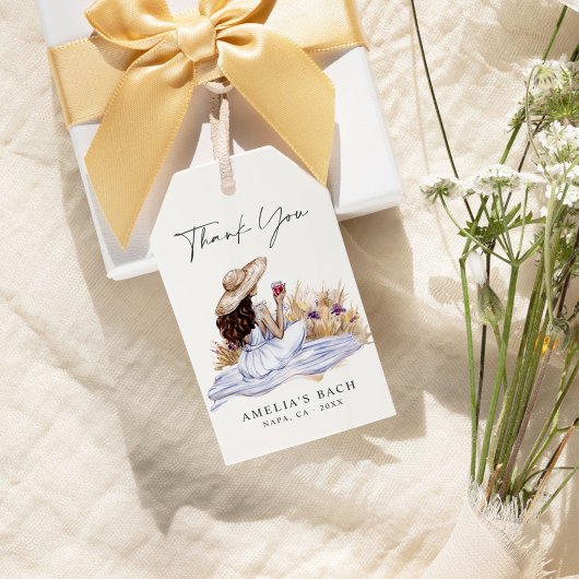 Wijnmakerij Picknick Cottage Bachelorette Cadeaulabel