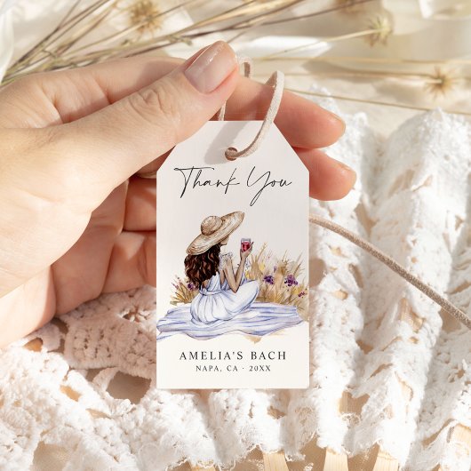 Wijnmakerij Picknick Cottage Bachelorette Cadeaulabel